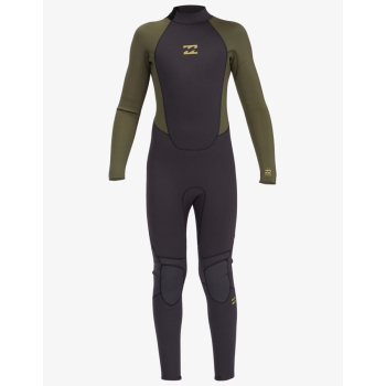 BILLABONG INTRUDER 5/4 MM BACK ZIP BOYS ANTIQUE BLACK