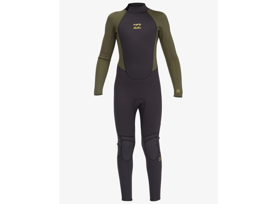BILLABONG INTRUDER 5/4 MM BACK ZIP BOYS ANTIQUE BLACK