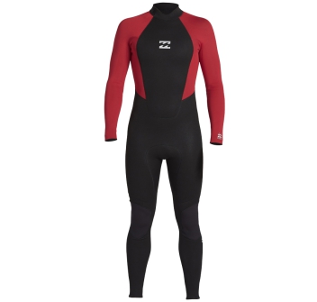 BILLABONG INTRUDER 5/4 MM BACK ZIP BOYS RED