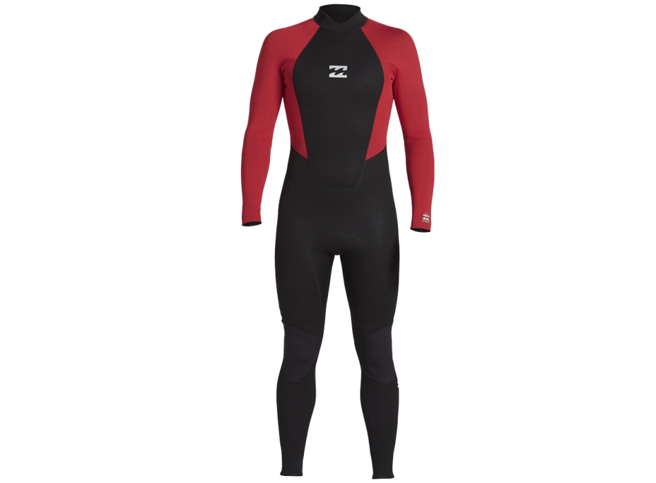 BILLABONG INTRUDER 5/4 MM BACK ZIP BOYS RED