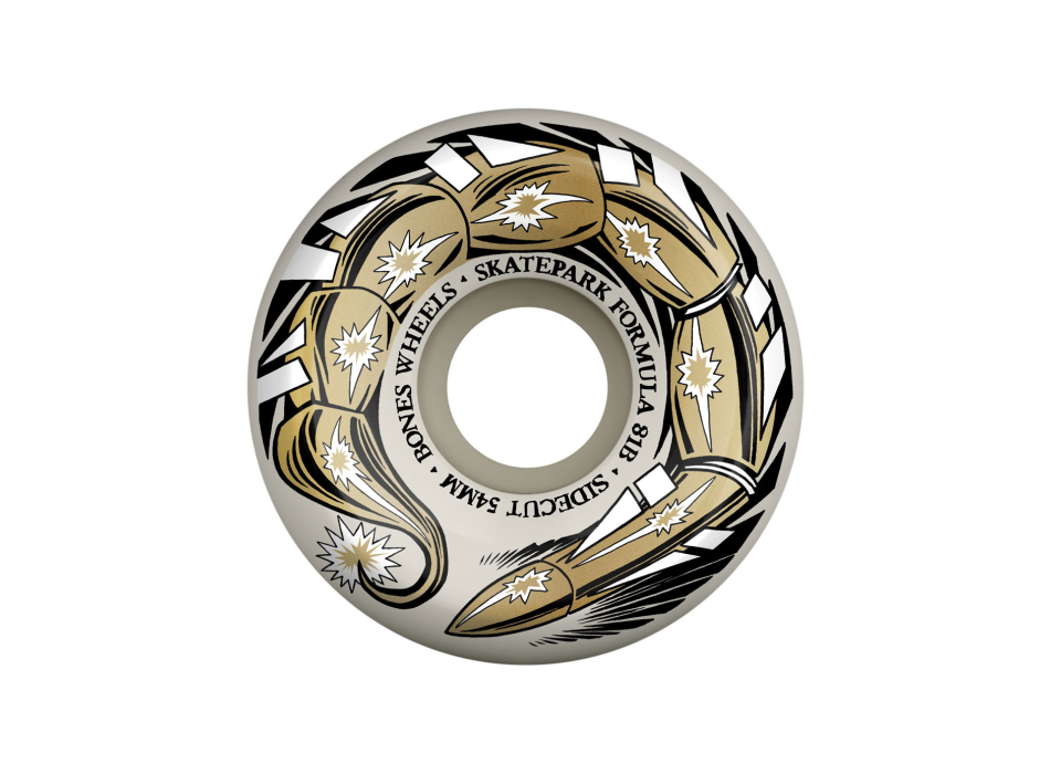 BONES SKATEBOARD WHEELS SKATE SCORPEEDO 54MM SIDECUT SKATEPARK FORMULA 81B 