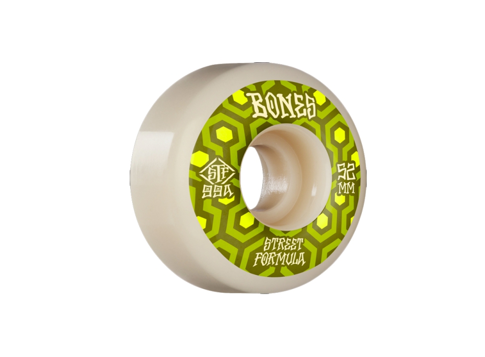 BONES SKATEBOARDS WHEELS STREET TECH FORMULA RETROS 52MM 99A