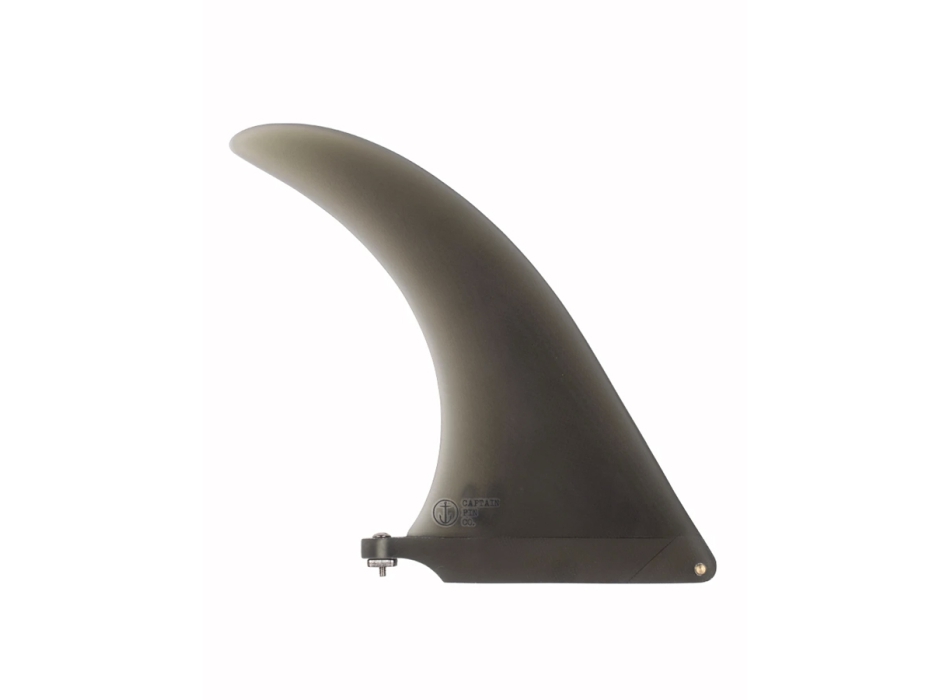 CAPTAIN FIN 8.0'' LONGBOARD FIN FIBERGLASS CHRIS CHRISTENSON SMOKE
