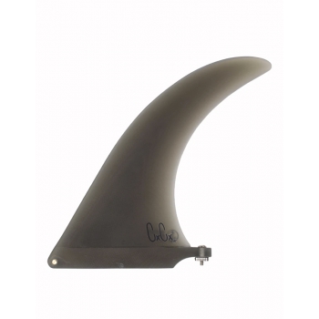 CAPTAIN FIN 8.0'' LONGBOARD FIN FIBERGLASS CHRIS CHRISTENSON SMOKE