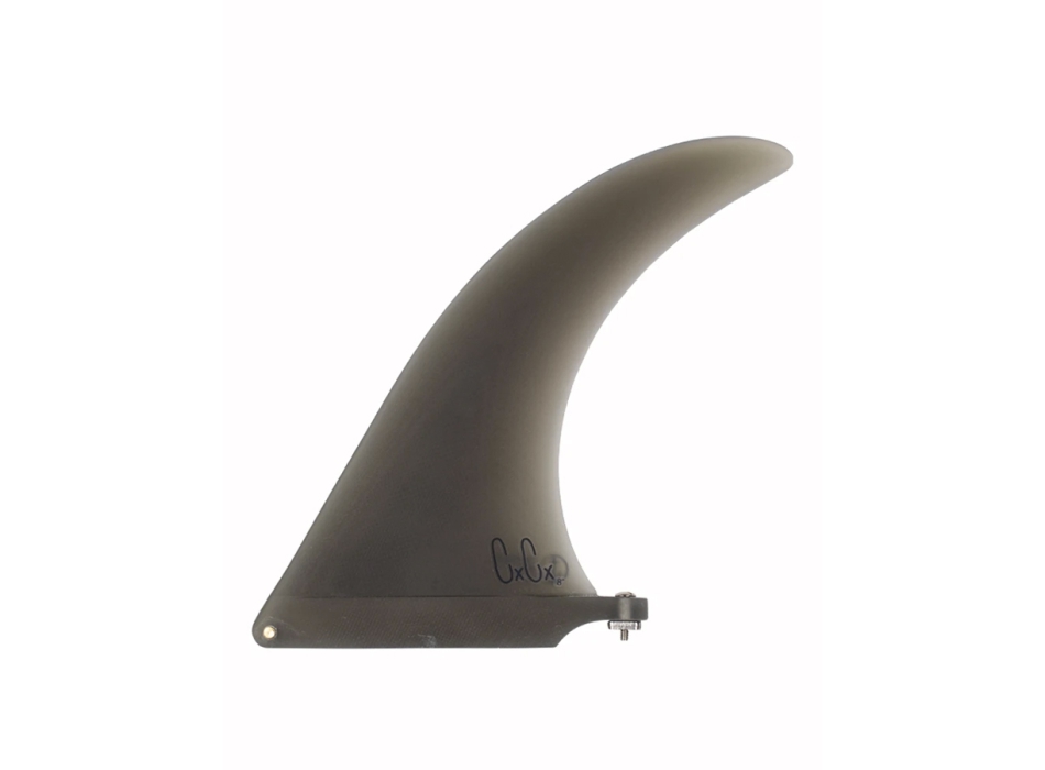 CAPTAIN FIN 8.0'' LONGBOARD FIN FIBERGLASS CHRIS CHRISTENSON SMOKE