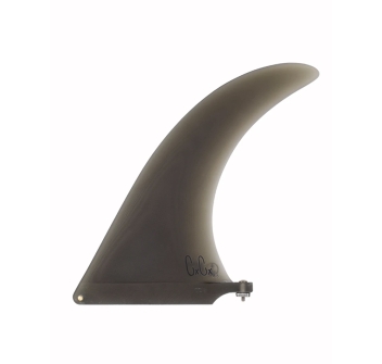 CAPTAIN FIN 8.5'' LONGBOARD FIN FIBERGLASS CHRIS CHRISTENSON SMOKE
