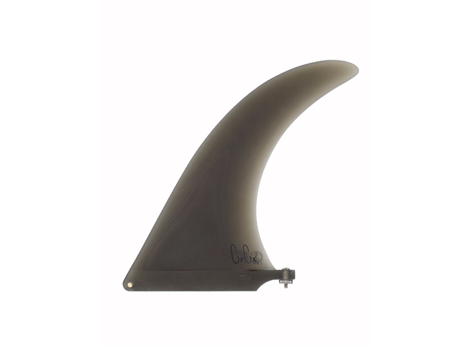 CAPTAIN FIN 8.5'' LONGBOARD FIN FIBERGLASS CHRIS CHRISTENSON SMOKE