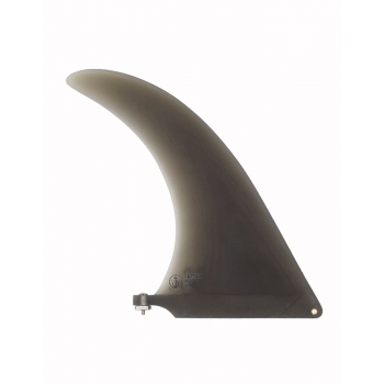 CAPTAIN FIN 8.5'' LONGBOARD FIN FIBERGLASS CHRIS CHRISTENSON SMOKE