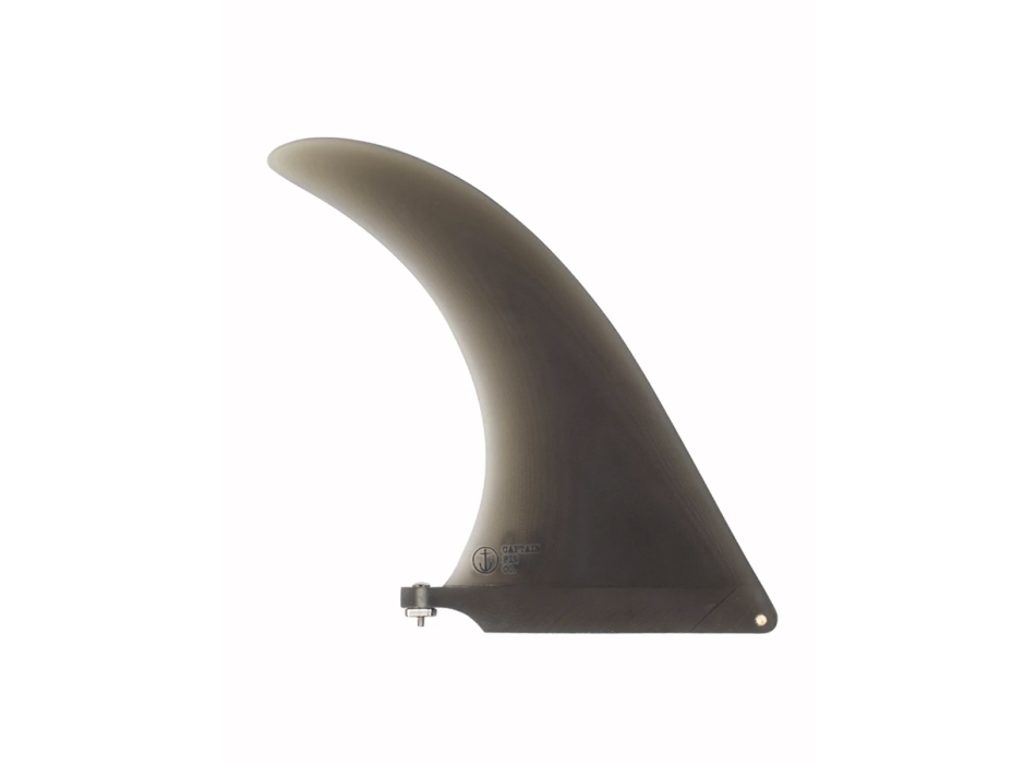 CAPTAIN FIN 8.5'' LONGBOARD FIN FIBERGLASS CHRIS CHRISTENSON SMOKE