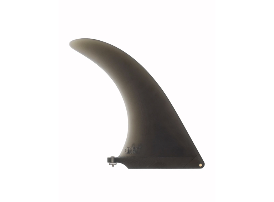 CAPTAIN FIN 9.0" LONGBOARD FIN FIBERGLASS CHRIS CHRISTENSON SMOKE