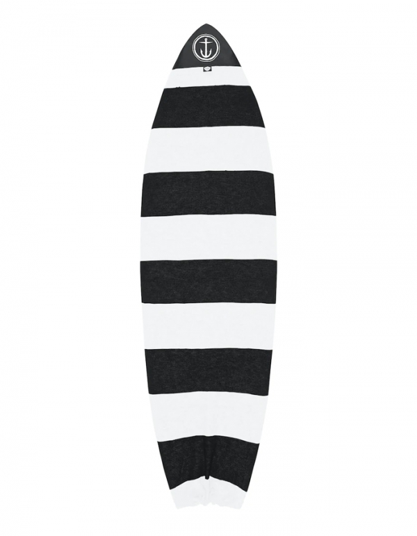 CAPTAIN FIN BOARDSOCK COVER STRETCH HYBRID BLACK WHITE