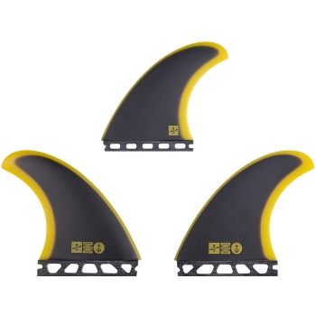 CAPTAIN FIN CHEMISTRY SET THRUSTER FIBERGLASS SINGLE TAB MEDIUM BLACK/YELLOW