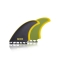 CAPTAIN FIN CHEMISTRY TWINS KEELS FIBERGLASS SINGLE TAB BLACK/YELLOW