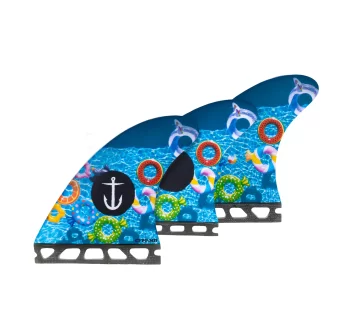 CAPTAIN FIN POOL PARTY MEDIUM TRI FIN SET