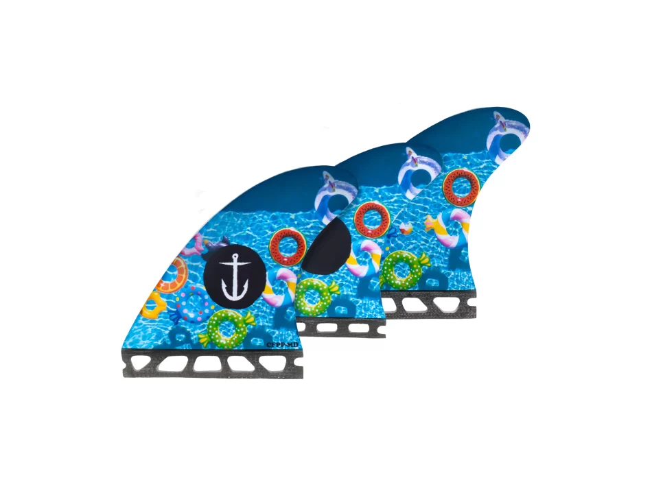 CAPTAIN FIN POOL PARTY MEDIUM TRI FIN SET