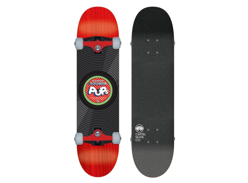 CARTEL SKATEBOARD CAMERA POPS RED