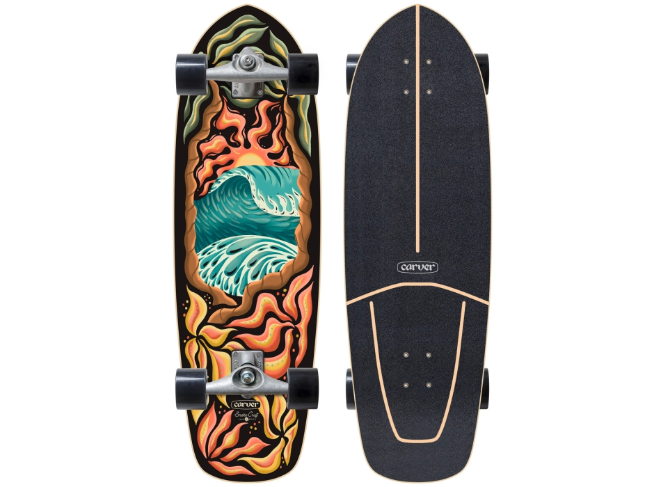 CARVER 32" PSYCHEDELIC SUNSET SURFSKATE COMPLETO CX / C7
