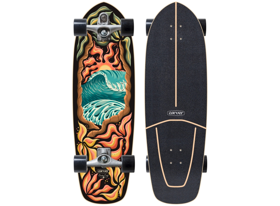 CARVER 32" PSYCHEDELIC SUNSET SURFSKATE COMPLETO CX / C7