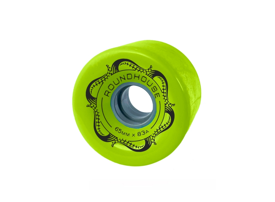 CARVER ROUNDHOUSE SLICK WHEELS 65MM 83A GREEN GLO