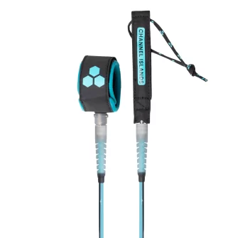 CHANNEL ISLAND 6' x 1/4" LEASH EVERYDAY ROUND CYAN BLACK