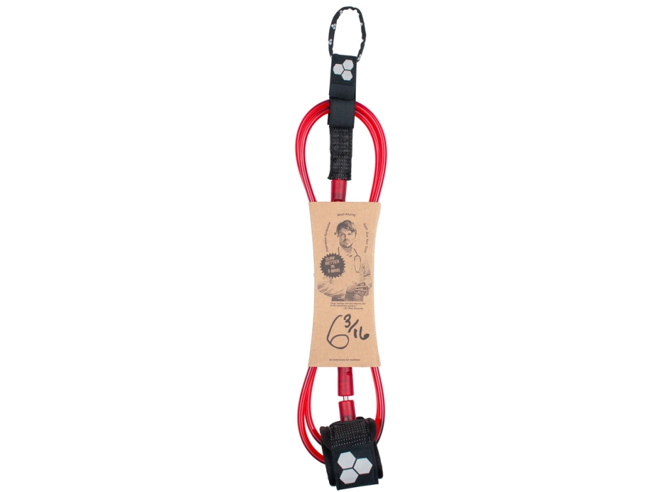 CHANNEL ISLAND DANE REYNOLDS SIGNATURE STANDARD LEASH 6'0" 3/16 RED