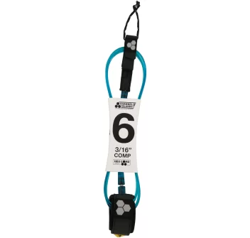 CHANNEL ISLAND HEX CORD 6' COMP LEASH FLO BLUE
