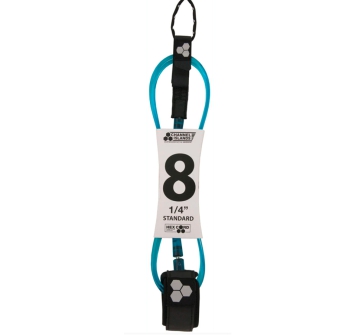 CHANNEL ISLAND HEX CORD 6' COMP LEASH FLO BLUE