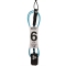 CHANNEL ISLAND HEX CORD 6' STANDARD LEASH FLO BLUE