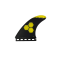 CHANNEL ISLANDS TECH 1 THRUSTER SET SINGLE TAB FUTURES LARGE YELLOW