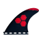 CHANNEL ISLANDS TECH 1 SET THRUSTER TECH 1 SINGLE TAB FUTURES SMALL RED