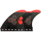 CHANNEL ISLANDS TECH 2 THRUSTER SET SINGLE TAB FUTURES SMALL RED