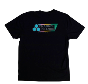 CHANNEL ISLAND FADE FLAG T-SHIRT BLACK
