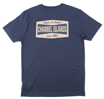 CHANNEL ISLAND SHAPES AND DESING T-SHIRT NAVY