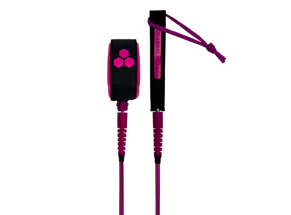 CHANNEL ISLANDS ROUND EVERYDAY LEASH 6' 1/4" ELECTRIC FUCHSIA