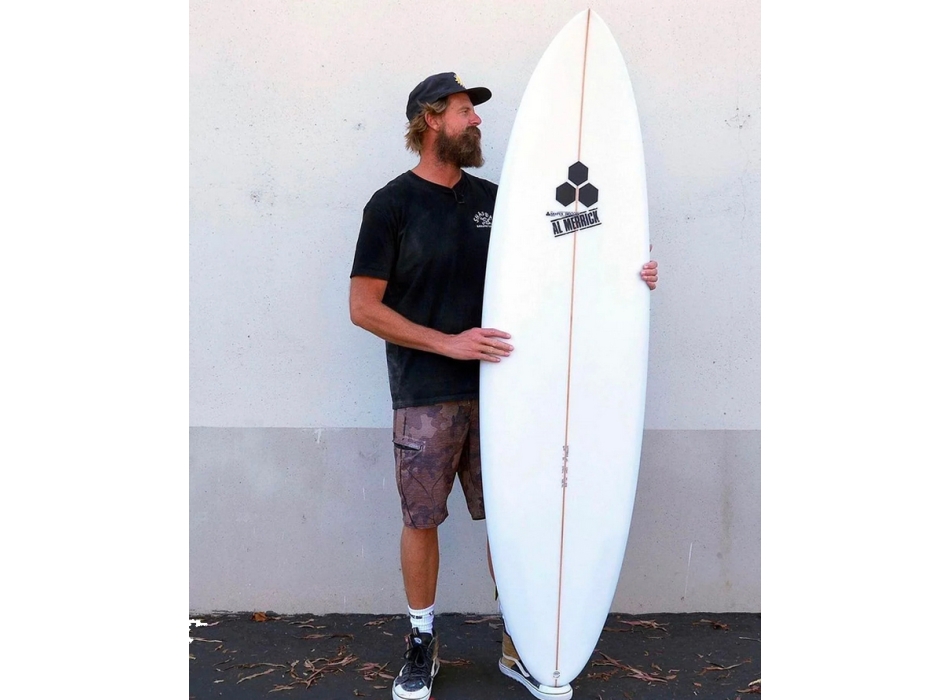 CI MID CHANNEL ISLANDS SURFBOARD MID LENGTH WHITE