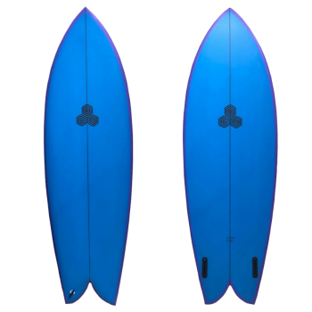 CI FEB'S FISH PU FUTURES FINS CHANNEL ISLANDS SURFBOARDS RED/YELLOW