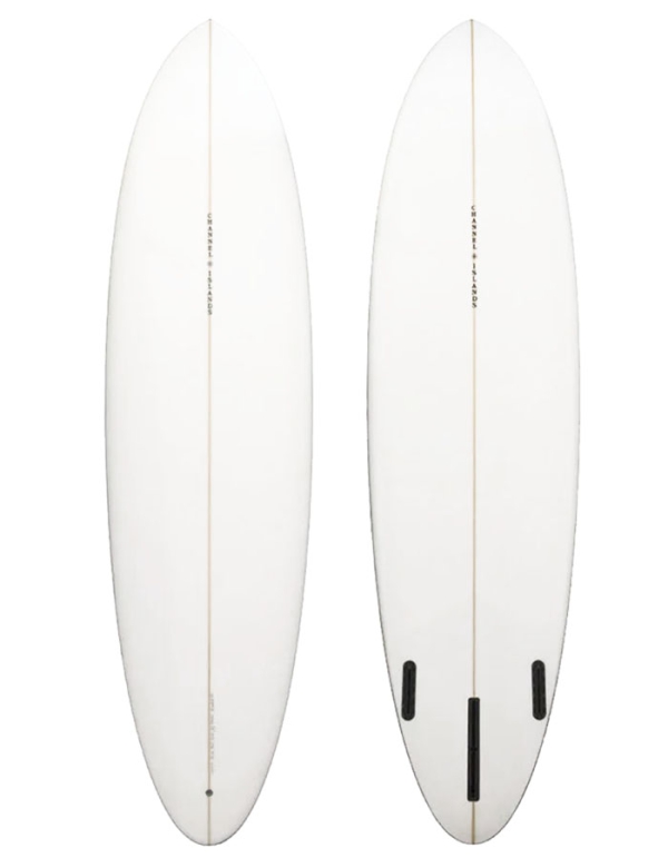 CI MID 6'10 CHANNEL ISLANDS SURFBOARD MID LENGTH WHITE