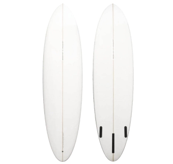 CI MID 6'8 CHANNEL ISLANDS SURFBOARD MID LENGTH WHITE