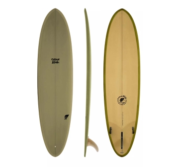 CRITICAL SLIDE 7'0" HERMIT PU MID LENGHT FCSII 2+ 1 FIN STRAW