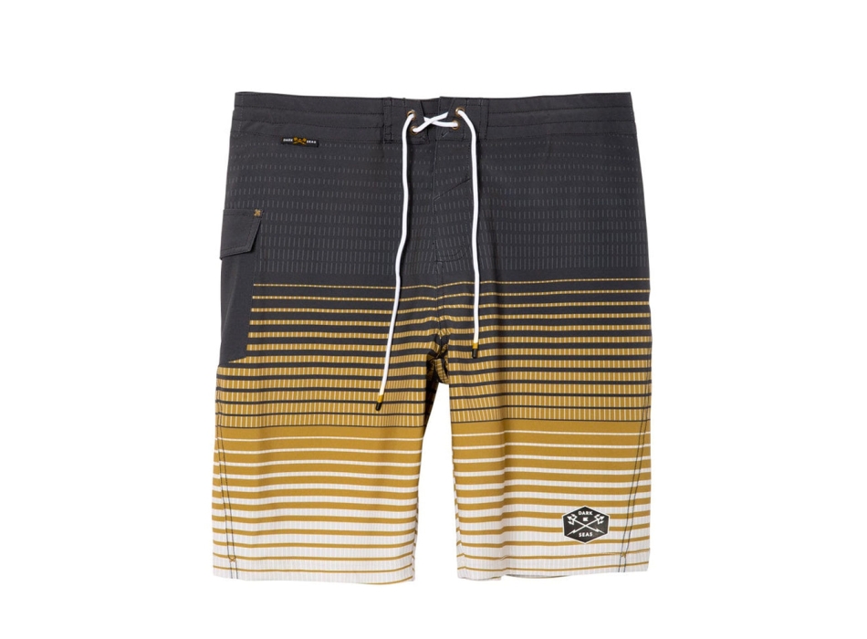 DARK SEAS DEEP WATER BOARDSHORT 20" BLACK TOBACCO