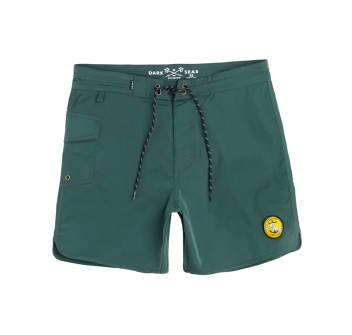 DARK SEAS STRETCH HITCH BOARDSHORT 16.5" GREEN