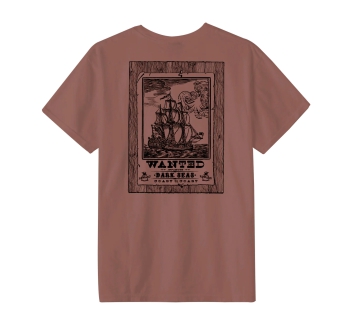 DARK SEAS WANTED PIGMENT T-SHIRT DEEP TAUPE