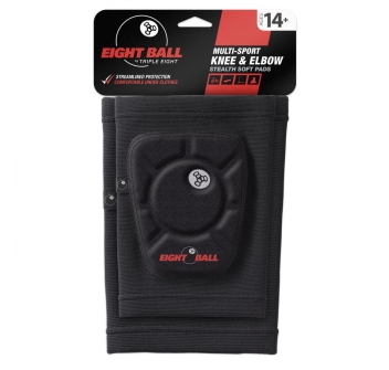 EIGHT BALL PAD SET STEALTH KNEE & ELBOW ADULT BLACK