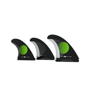 ENDORFINS PINNE KS1 3 FIN SET SINGLE TAB SMALL BLACK GREEN