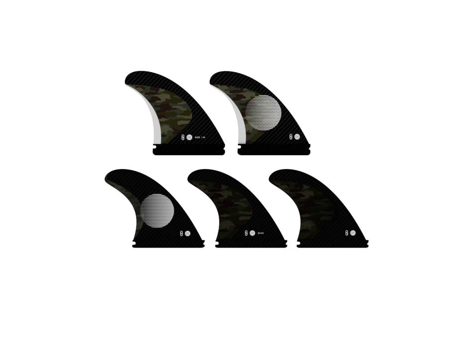 ENDORFINS PINNE KS1 5 FIN SET SINGLE TAB MEDIUM CAMO