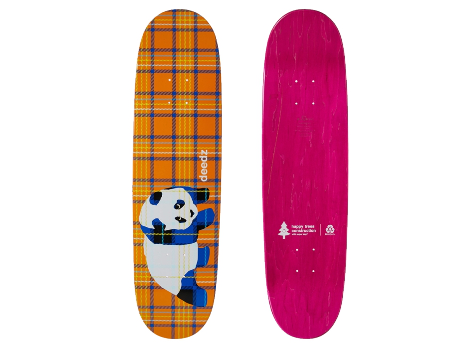 ENJOI SKATEBOARDS 8.375" DEEDZ PLAID PANDA SUPER SAP DECK