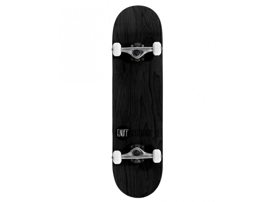 ENUFF LOGO STAIN SKATEBOARD COMPLETE 8" BLACK