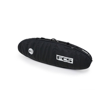 FCS TRAVEL 2 FUNBOARD 7'6'' SURFBOARD COVER BLACK/GREY