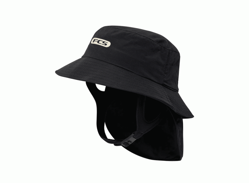 FCS ESSENTIAL SURF BUCKET HAT BLACK