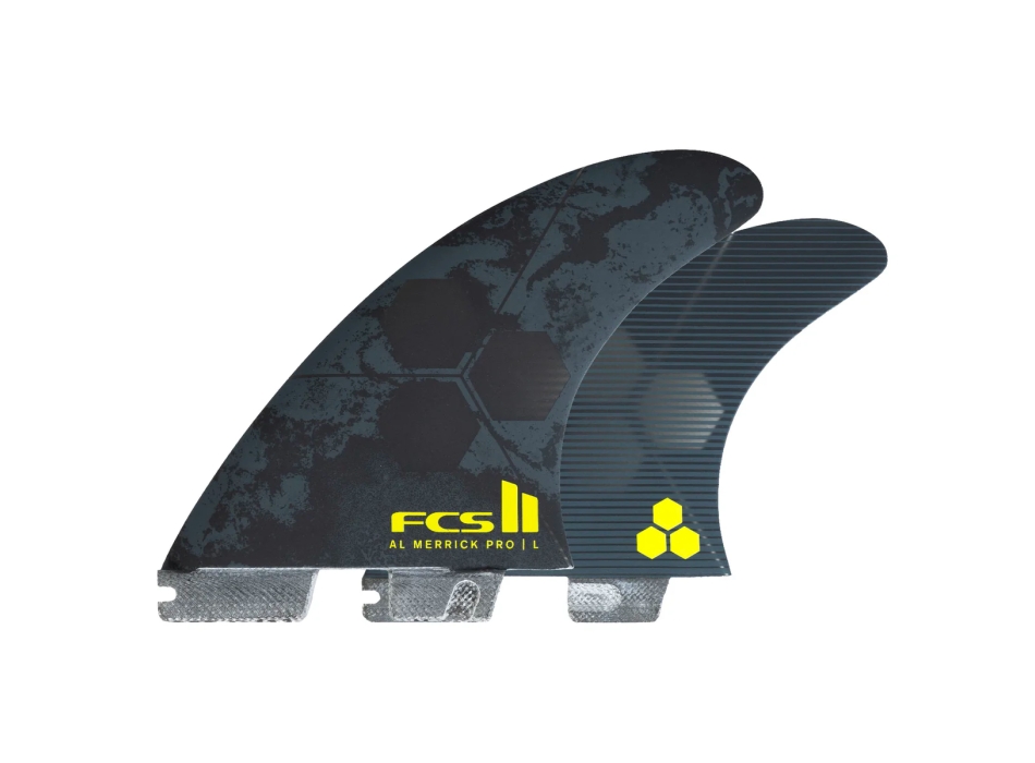 FCS II AL MERRICK PG PRO TRI FIN SET BLACK ACID
